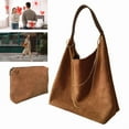 thumbnail image 1 of WLHYHH Suede Hobo Bag for Women, Faux Suede Tote, Burgundy Purse, 1 of 6