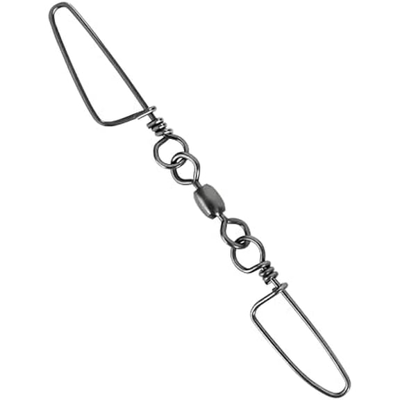 WLIKKS 10pcs Double Snap Swivels 75lbs, 135lbs, 200lbs, 300lbs Stainless Steel Coastlock Fishing Snap Swivel High Strength Saltwater Fishing Tackle Connector