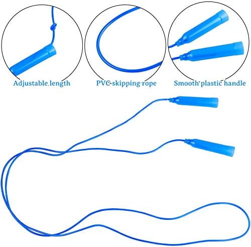 WLIKKS 15 Pack Colorful Kids Jump Rope Set Adjustable Plastic Kids Jump Rope Skipping Rope Outdoor Jump Ropes Great Party Favor