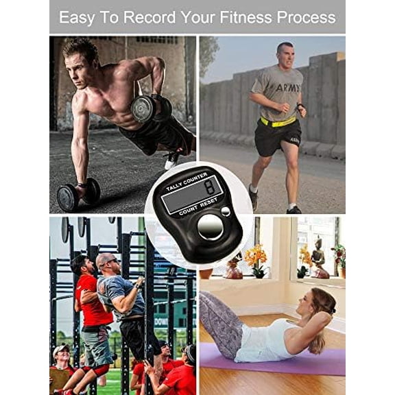 WLIKKS 18 Pieces Hand Tally Counter 5 Digital Finger Counter Clickers Resettable Lap Handheld Mechanical Number Click