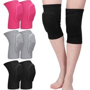 WLIKKS 3 Pairs Dance Knee Pads Women Protective Non-Slip Knee Pads for Yoga Cheerleading Pole Floor Dance Volleyball