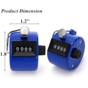 WLIKKS 8 Pack Handheld Tally Counter 4 Digit Mechanical Palm Clicker Counter, Assorted Color Number Counter/Pitchers Scores Counter/Crochet for Coaching, Knitting, People, Lap, Fishing, Golf