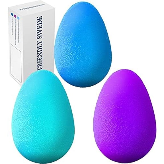 WLIKKS Stress Balls for Adults - 3 Squeeze Balls for Hand Therapy, Stress Relief & Strength - 3 Resistance Levels