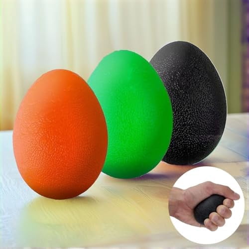 WLIKKS Stress Balls for Adults - 3 Squeeze Balls for Hand Therapy, Stress Relief & Strength - 3 Resistance Levels