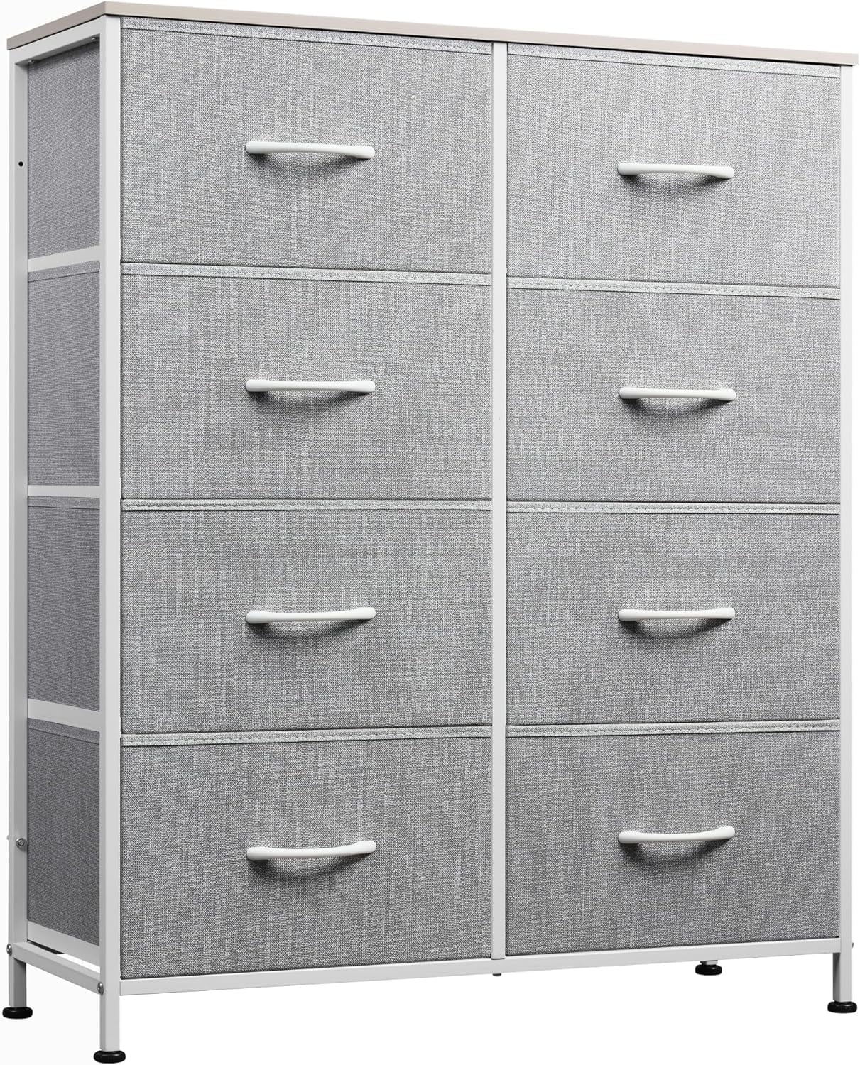 WLIVE Fabric Dresser for Bedroom, Tall Dresser with 8 Drawers, Storage