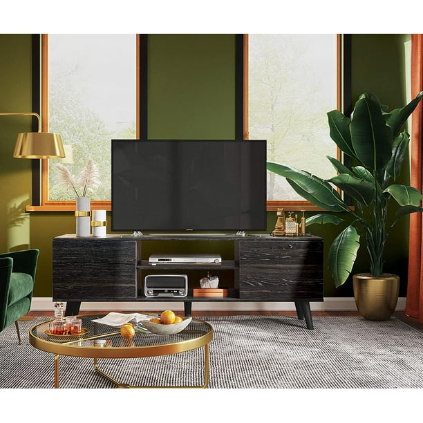 WLIVE TV Stand for 55 Inch TV, Entertainment Center with Adjustable
