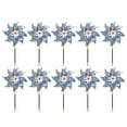 thumbnail image 1 of WLIZJ Clearance Sale! Under $10 Reflective Windmill 10 Pack Reflective Pinwheels Sparkly Bird Repellent Windmill (Silver Floral), 1 of 10