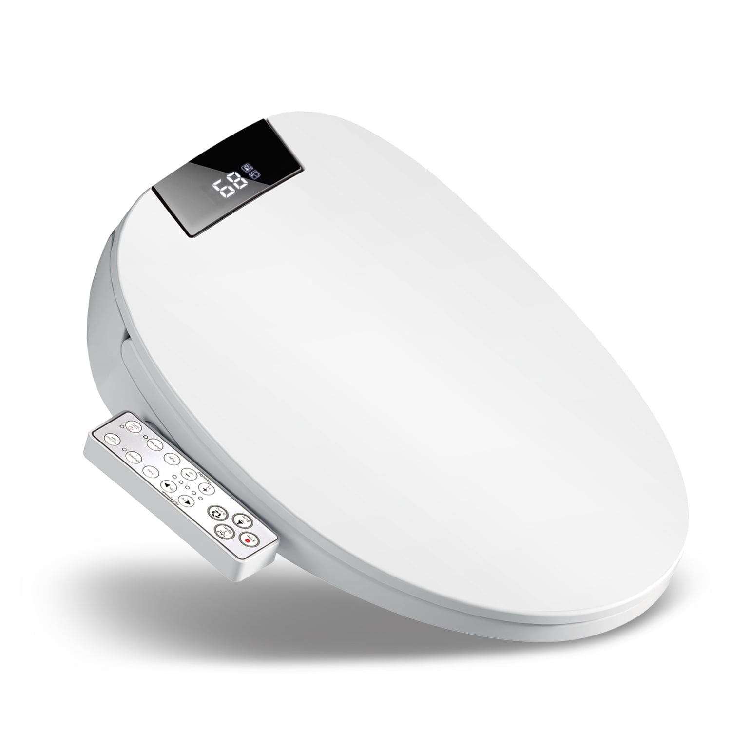 WLJBIDET O7 Electric Bidet Seat, Heated Seat, Warm Water, Dryer, Side Panel Control, Night Light