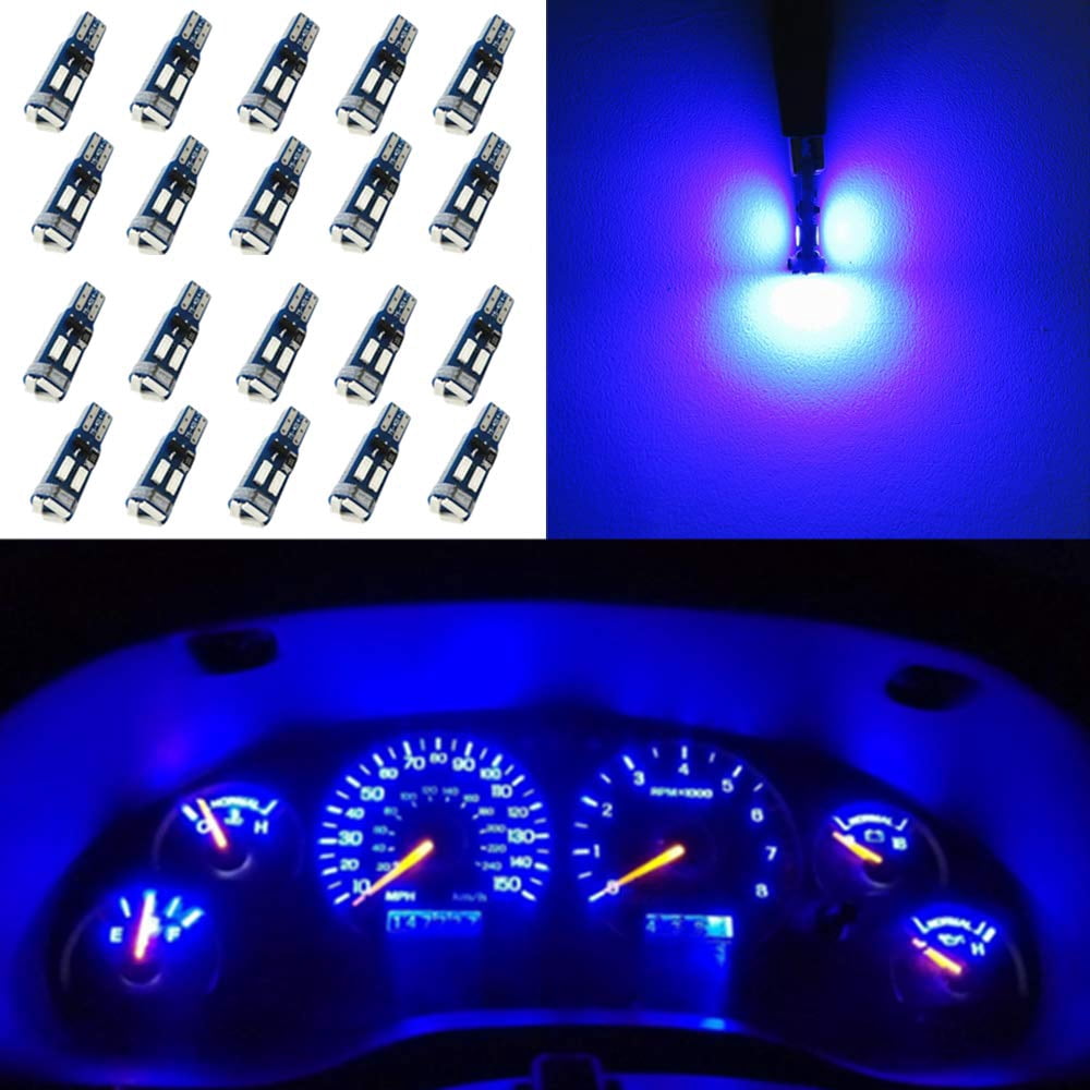 WLJH Blue LED Instrument Cluster Bulb Kit Ford Mustang 1999-2004, 20 ...
