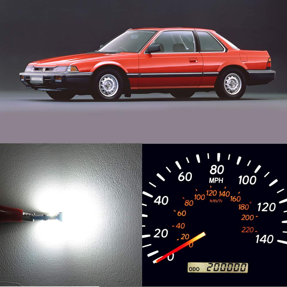 WLJH White LED Dash Cluster Gauge Bulb Kit for Honda Prelude 1981-1985 ...