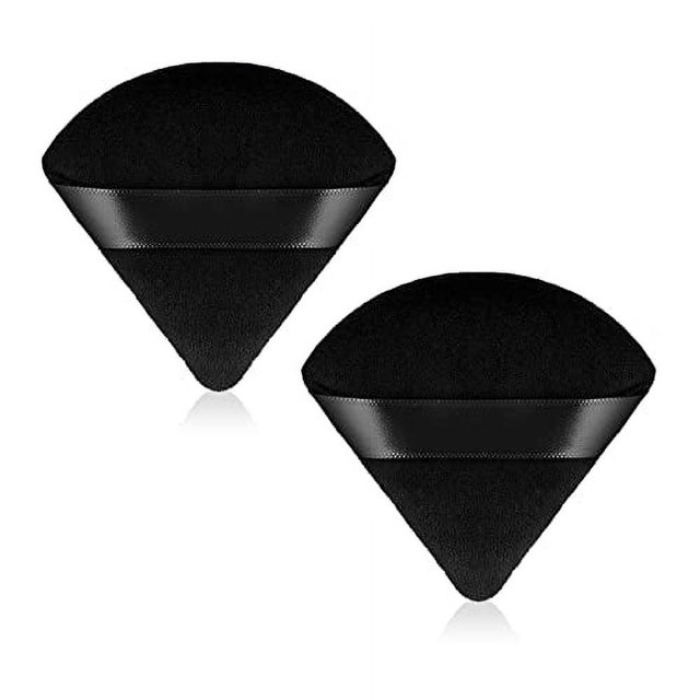 WLLHYF 2 Pieces Triangle Powder Puff Face Makeup Sponge Wedge Shape