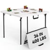 Mainstays 34 in Folding Card Table with Fixed Table Top and Folding ...