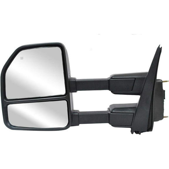 WLLW Driver Left Side Towing Mirror for 2017-2020 Ford F250 F350 F450 F550 Super Duty Power Heated Temperature Sensor Turn Signal Light Spot Auxiliary Lamp Pickup Truck Tow Mirror Black