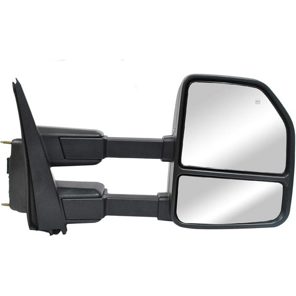 WLLW Passenger Right Side Towing Mirror for 2017-2020 Ford F250 F350 F450 F550 Super Duty Power Heated Temperature Sensor Turn Signal Light Spot Auxiliary Lamp Pickup Truck Tow Mirror Black