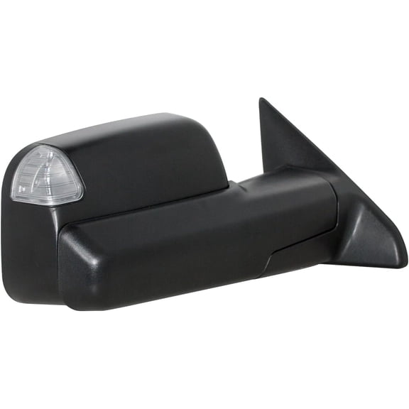 WLLW Passenger Right Side Towing Mirror fit for 2009-2018 Dodge Ram 1500 2500 3500 Pickup with Power Adjusted Heated Turn Signal Light Puddle Lamp Black Housing Tow Mirror