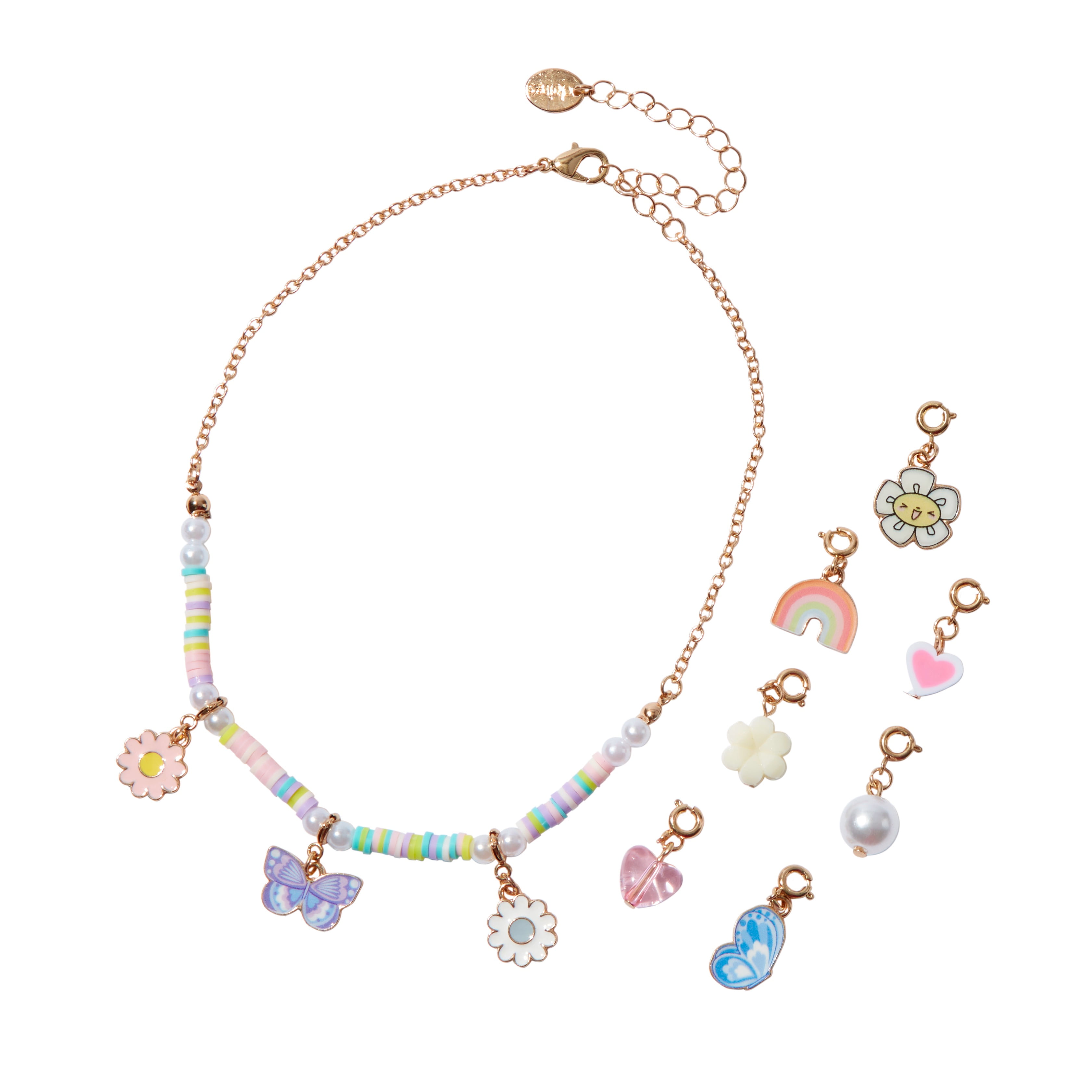 Claire's Girls Pastel Spring Time Make Your Own Charm Bracelet Set, Children's