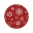 thumbnail image 1 of WLOELOEW 20Pc Snowflake Red Christmas Party Tableware Set Disposable 9 Inch Plates 20 Pack Holiday Paper A, 1 of 6