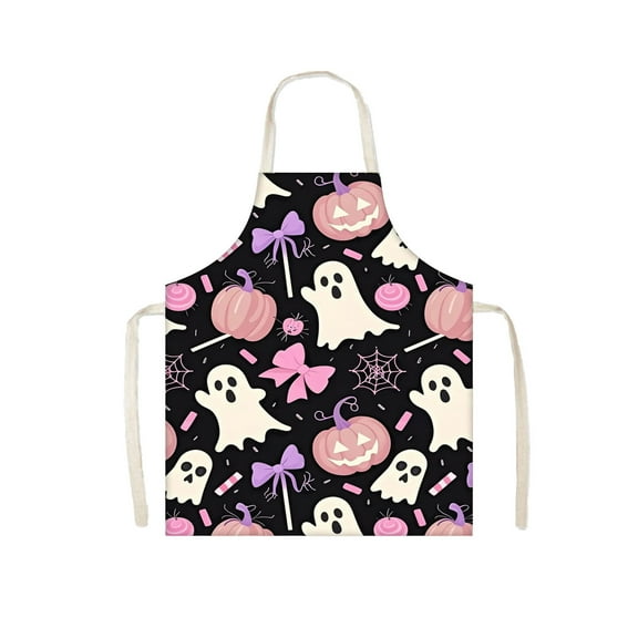 WLOELOEW A Halloween Apron Holiday Horror Mood Decorative Apron Home Dirt Resistive Apron