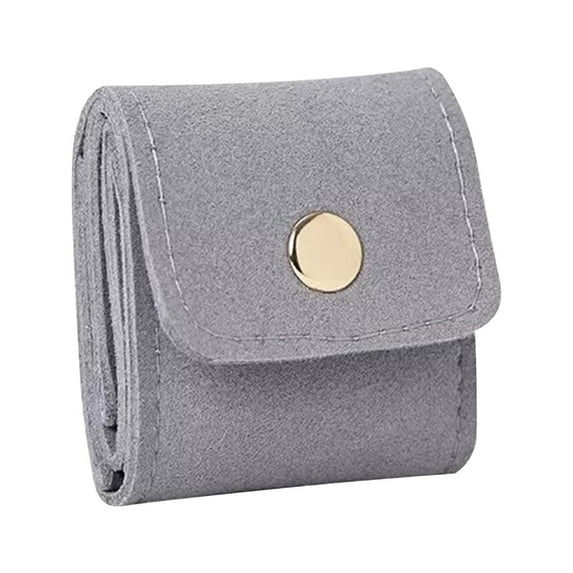 Mini Travel Jewelry Bag, Mini Travel Jewelry Roll Bag with Buckle, Portable Foldable Multifunctional Jewelry Travels Pouch for Earrings, Rings, Necklaces