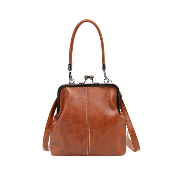 WLOELOEW H-556 Brown Shoulder Crossbody Bag Spring Nostalgic Design Handbag Soft Leather Texture Women Bag