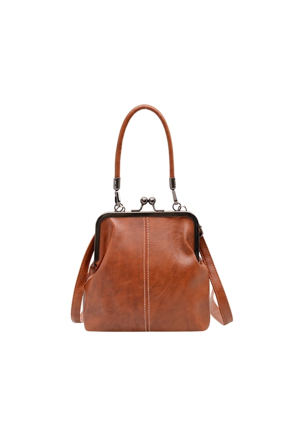 H-556 Brown Shoulder Crossbody Bag Spring Nostalgic Design Handbag Soft Leather Texture Women Bag