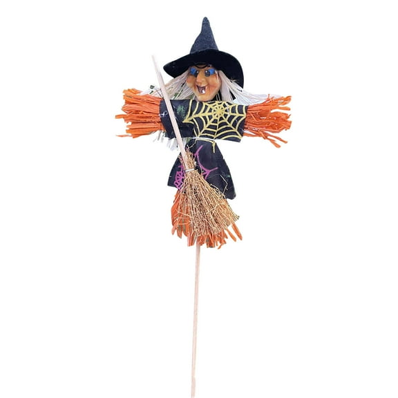 WLOELOEW Halloween Scarecrow Doll Pumpkin Decoration For Garden Yard Party Props Witch Plug-In Outdoor Decor Halloween Scarecrow Doll