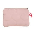 thumbnail image 1 of WLOELOEW Pink Mini Quilted Coin Purse Zippered Nylon Makeup Bag Portable Small Cosmetic Pouch For Women Travel Essentials Pink Color Nylon Spandex Material Pink, 1 of 6