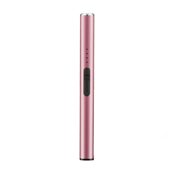 WLOELOEW Usb Rechargeable Electronic Candle Lighter Windproof Flameless Plasma Arc Safe For Home Kitchen Use Metal Body Pink Color Pink