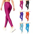 thumbnail image 1 of WLOMHUW Glossy Legging for Women Stretch Slimming Leg Athletic Leggings Lightweight Pants for Dance Hot Pink S, 1 of 7