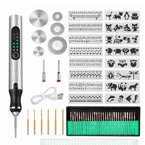 WLONG Mini Engraving Pen Kit, Cordless Electric Rotary Tool USB Rechargeable for Jewelry Wood Metal Stone Polishing DIY Crafts