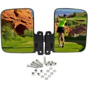 WLOOD Golf Cart Side Mirrors, Adjustable Golf Cart Mirror Universal Fit for Club Car, EzGo, Yamaha, Star