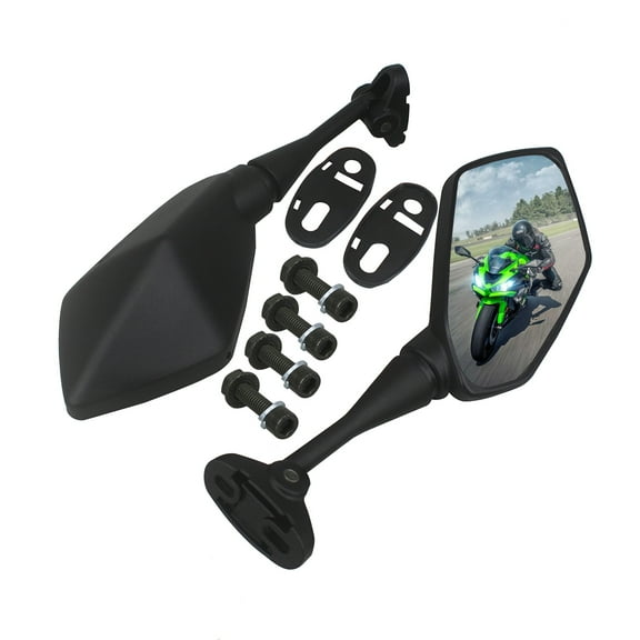 HKOO Motorcycle Mirrors Motorcycle Rear View Mirrors Compatible with CBR 600 F4 F4I CBR600RR CBR1000RR CBR300R CBR500R CBR900 CBR919 CBR929 CBR954 VTR1000 GT125R GT250R GT650R Convex Mirrors Black