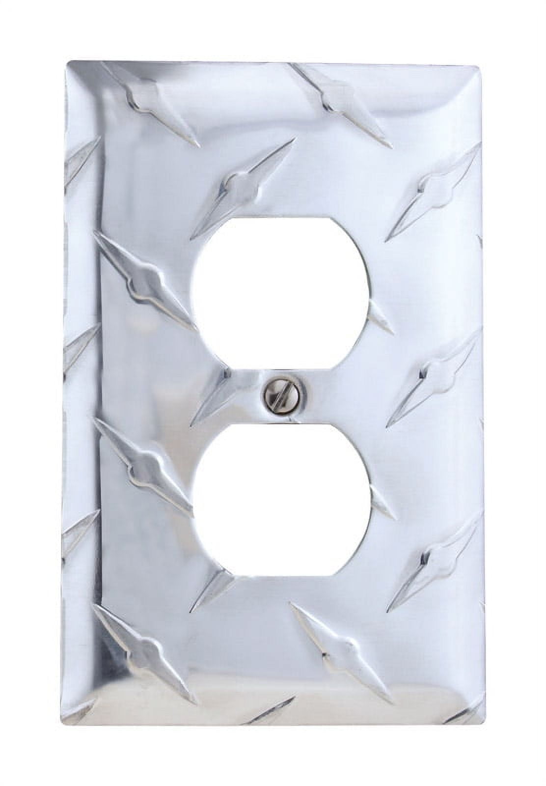 Amerelle Diamond Plate Magnesium Aluminum Duplex Wall Plate
