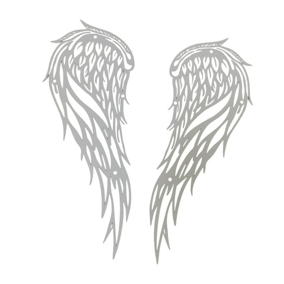 WLPZXP 1 Pair Angel Wing Metal Wall Art Artwork Wall Decoration Craft Ornament Hanging Decor for Indoor Entryway Office Home Bedroom Single 45cmx17cm