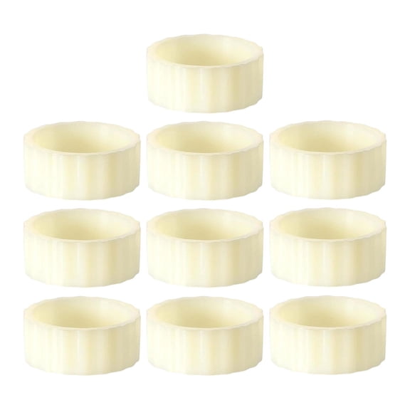 WLPZXP 10 Pcs Candle Clips, Drip-Free Gaskets for Taper and Ring Candles, Candle Holder beige