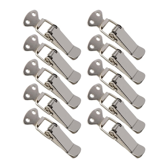 WLPZXP 10 Pieces Spring Loaded Toggle Latch Clasp Buckle Latch for Box Cabinet Case S S