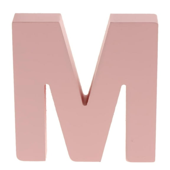 WLPZXP 10cm Wood 26 Alphabet Letter Wall Door Kids Room Decor Floating Sign Spell M M