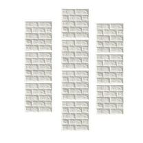WLPZXP 10x 3D Wall Panels Decorative Wall Panels Modern Faux Foam Brick Wall Panels for 7mm White