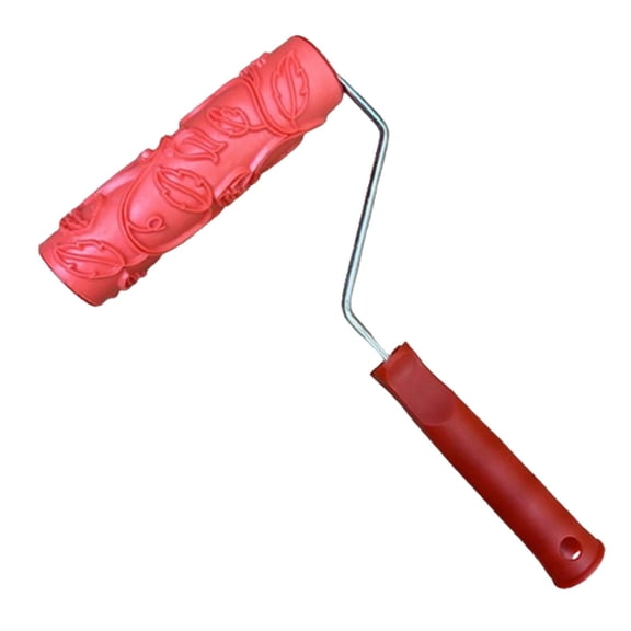 WLPZXP 178mm Texture Rubber Paint Roller Brush Comfortable Handle Accessory Replacement Style C