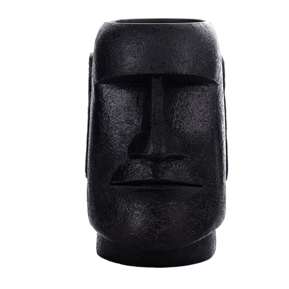 WLPZXP 1PC Ancient Easter Island Statue Retro Style Moai Head Sculpture for Living Room Black A