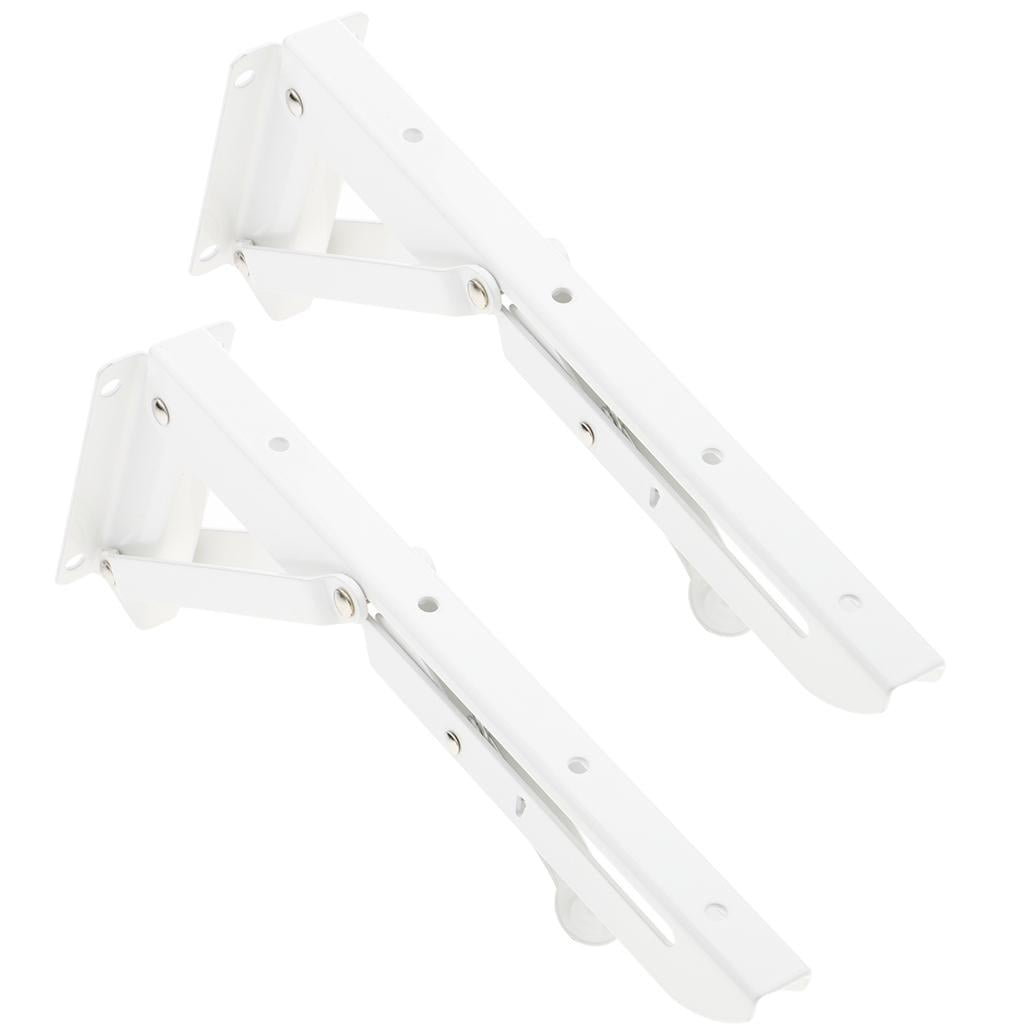 WLPZXP 2 Pieces Folding Shelf Brackets K Type Spring Steel Brackets Shelf Hardware 10inch