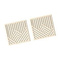 thumbnail image 1 of WLPZXP 2 Pieces Geometric Wood Wall Art Wood Abstract Wall Panels,Hollow Line Art Decor maple color, 1 of 9