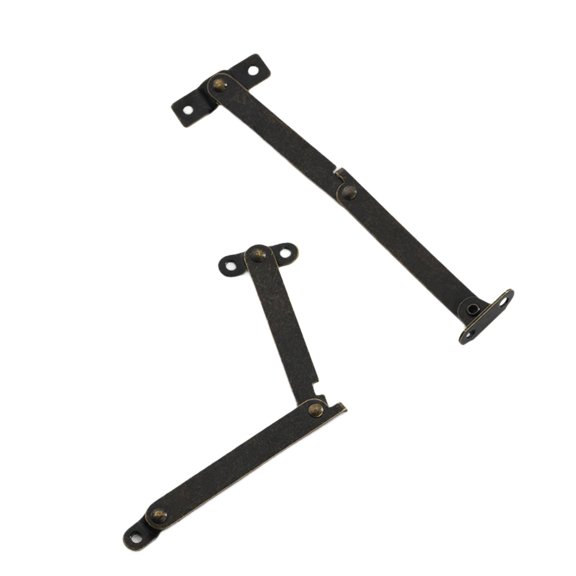WLPZXP 2 Pieces Lid Folding Support Hinges Accessories Iron Material Lid Flap Hold Stay 145x31mm