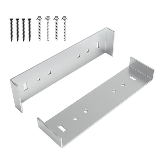 WLPZXP 2 Pieces Mailbox Mount Brackets Stable with Mounting Screws Metal for 8inch Wide