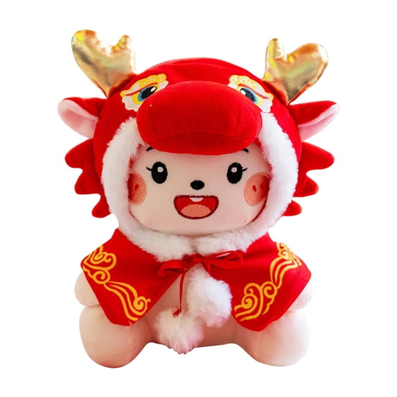 WLPZXP 2024 Year Dragon Doll Art Stuffed Animal Toy Ornament Cartoon Soft Dragon Figure