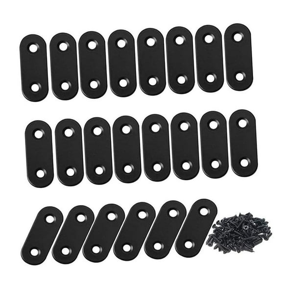 WLPZXP 22 Pieces Straight Bracket Iron Straight Corner Brace Mending Repair Flat Plates
