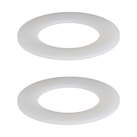 WLPZXP 2x Toilet Flush Seal Rings Washer White Repair Parts Silicone Replacement Toilet