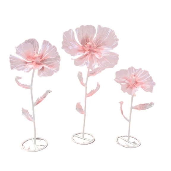 WLPZXP 3 Pieces Giant Flower Backdrop Wedding Arrangements Creative Floral Huge Wedding Pink and Beige