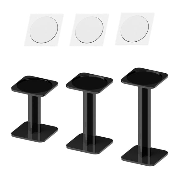 WLPZXP 3Pcs Acrylic Combat Risers Display Stands Flying Miniatures Shelf for Countertop Black