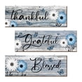 thumbnail image 1 of WLPZXP 3Pcs Rustic Wooden Sign Daisy Wall Art Farmhouse Wall Decor Sign for Office Work Blue White, 1 of 9
